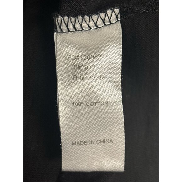 Black Doe & Rae Womens Eyelet Ruffle Sleeve Top M 100% Cotton - Picture 6 of 8